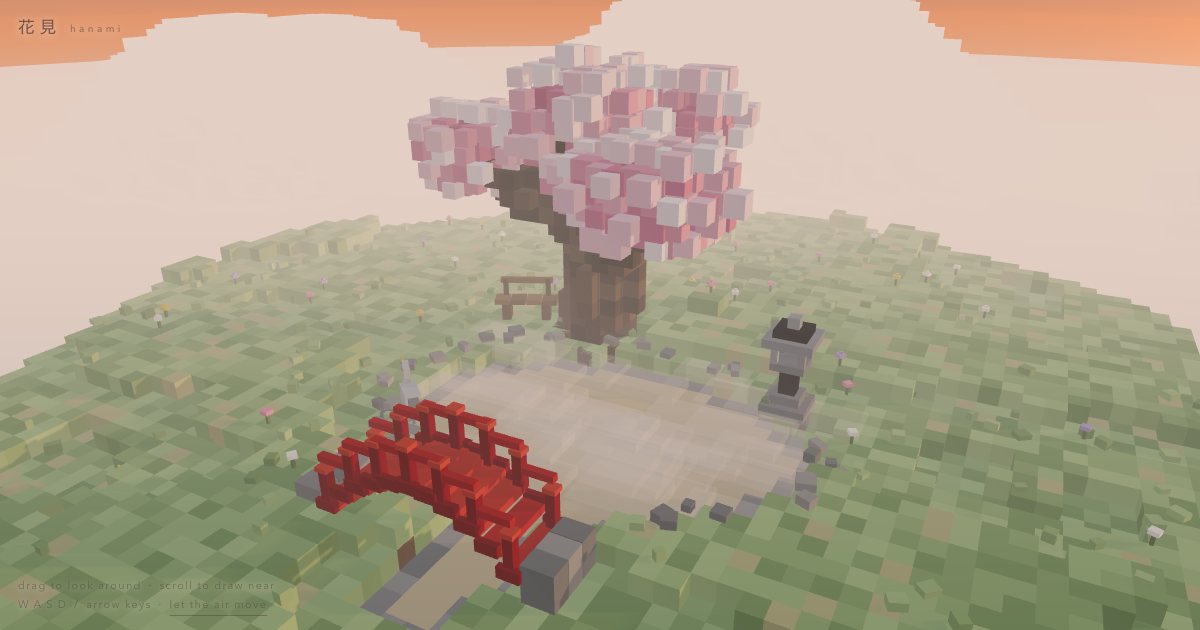 Screenshot of the 3D Cherry Blossom demo
