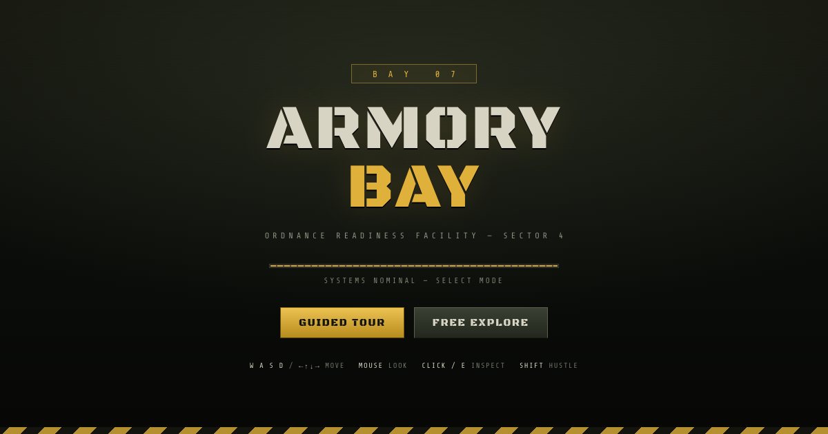 Screenshot of the Armory Bay demo