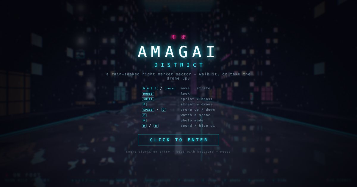 Screenshot of the Cyberpunk City Scene demo