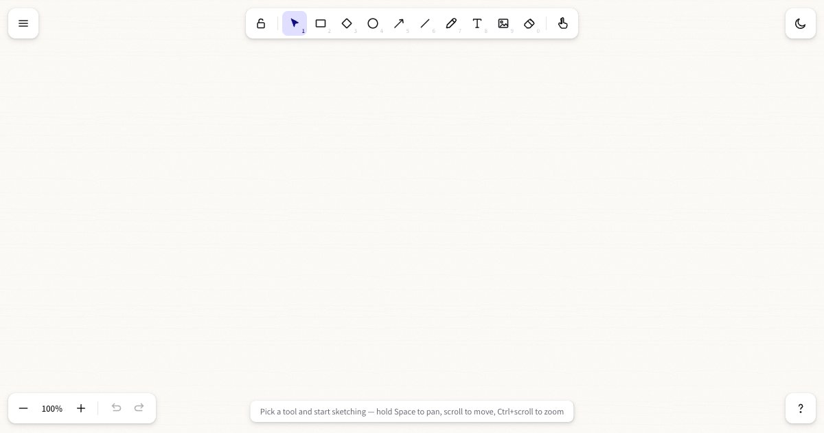 Screenshot of the Excalidraw demo