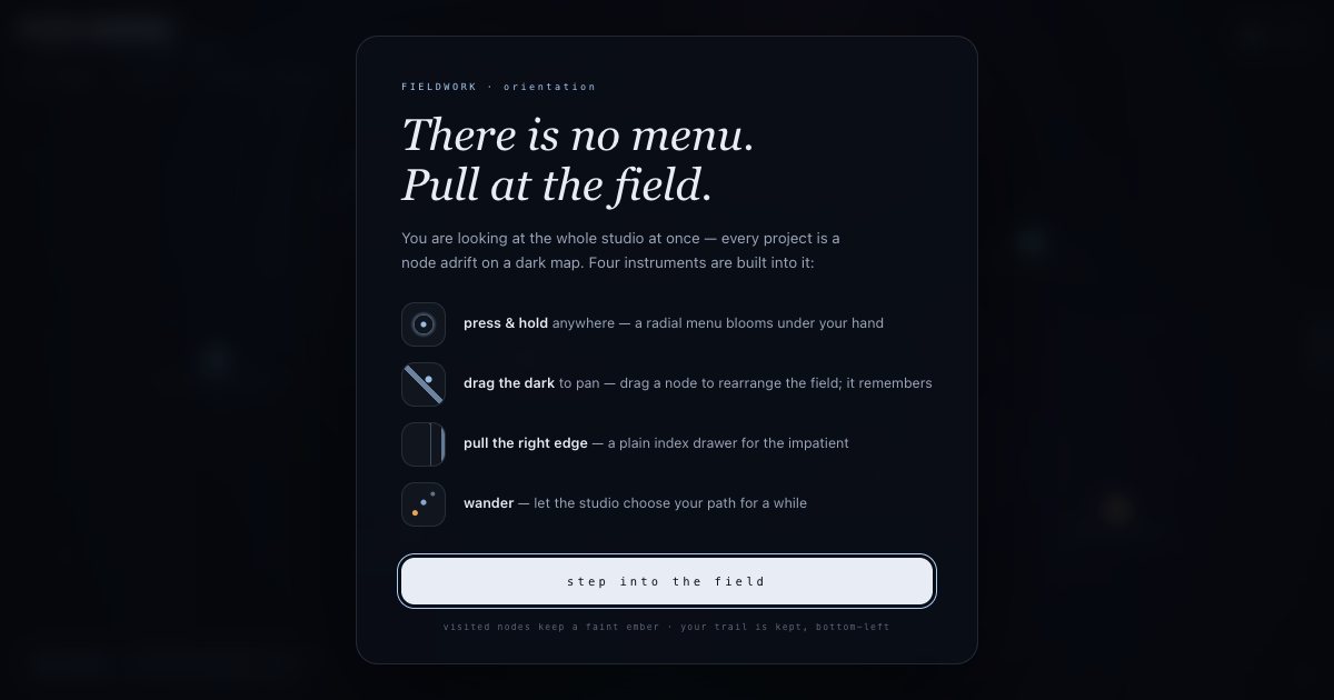 Screenshot of the Experimental Navigation Studio demo
