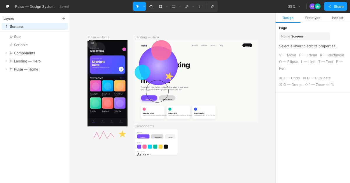 Screenshot of the Figma demo