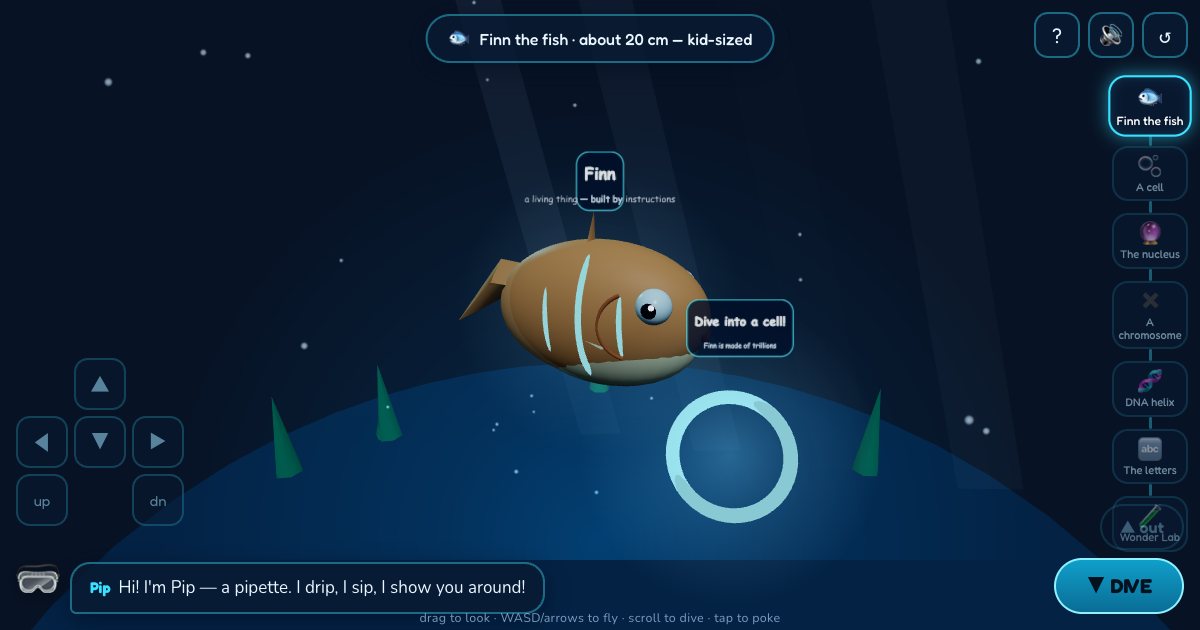 Screenshot of the Genome Sequencing demo