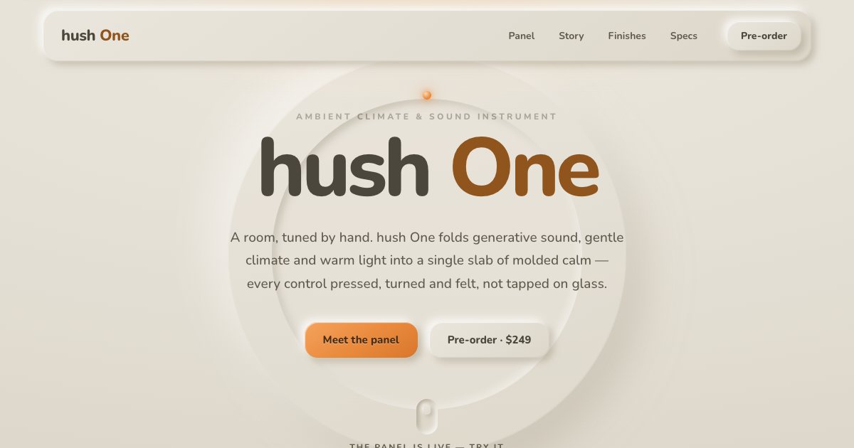 Screenshot of the Neumorphic Instrument Panel demo