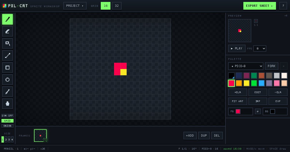 Screenshot of the Pixel Art Editor demo