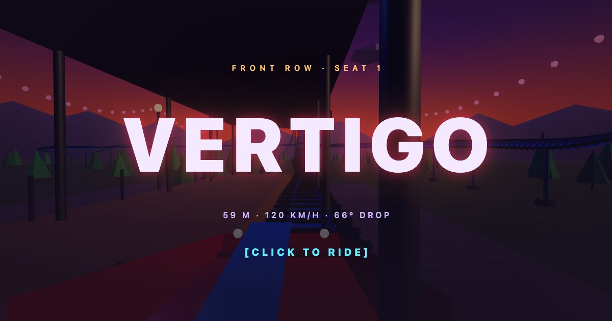 Screenshot of the Rollercoaster demo