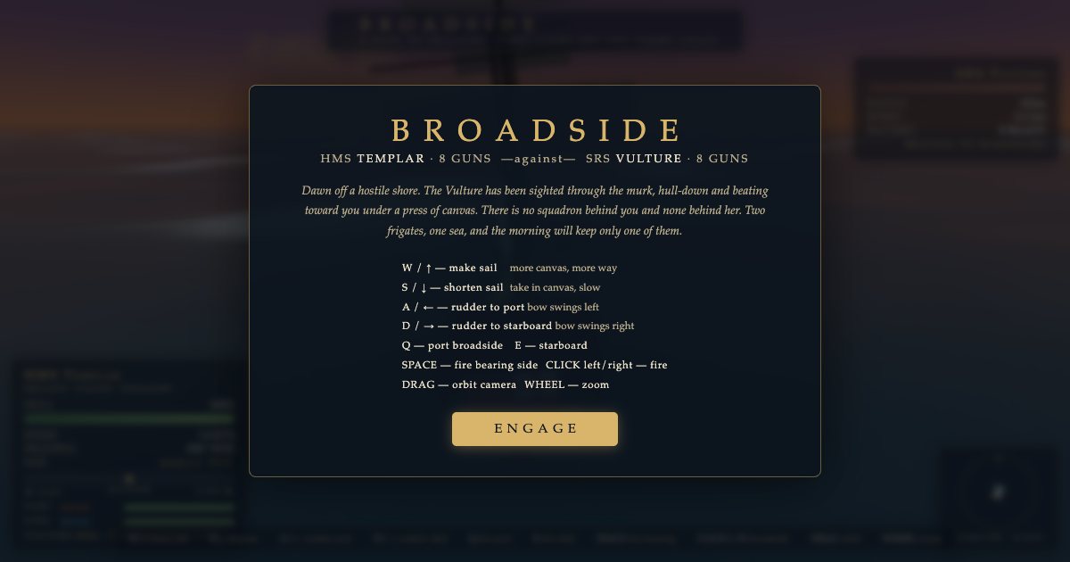 Screenshot of the Ship Combat demo