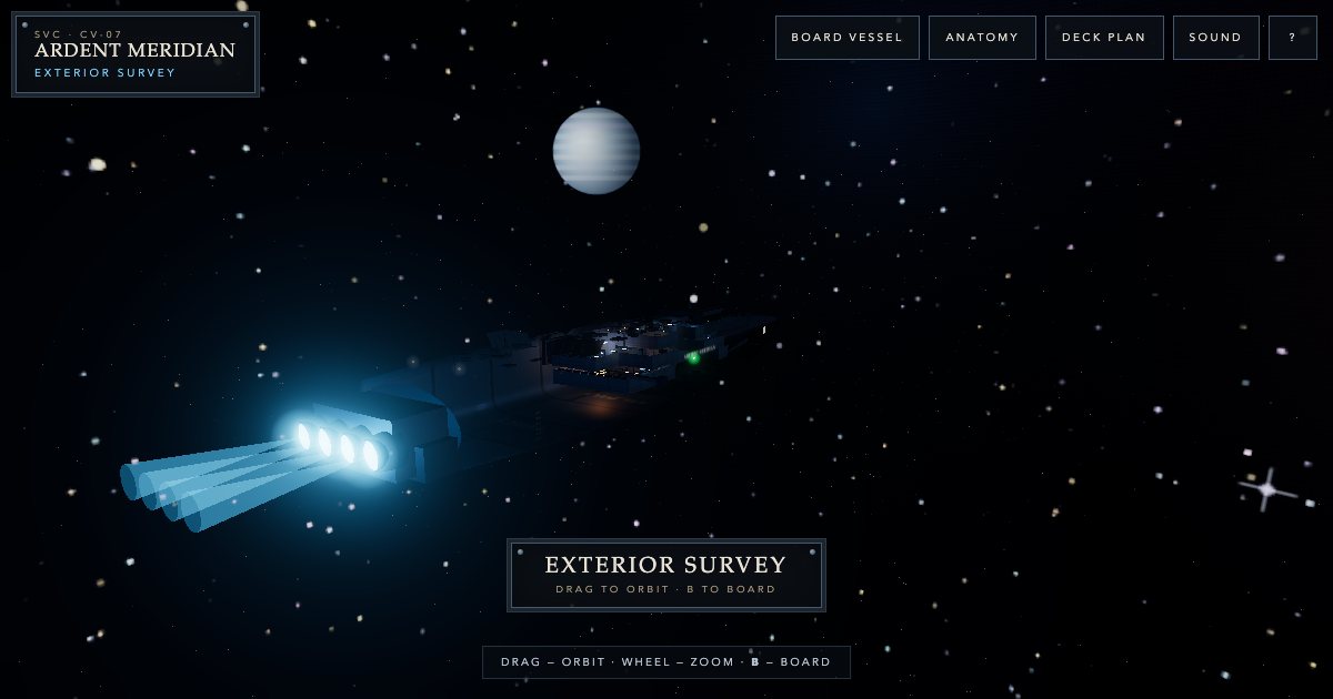 Screenshot of the Spaceship Anatomy demo
