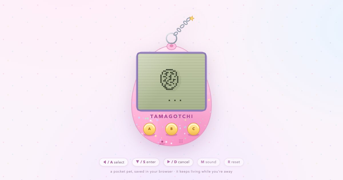 Screenshot of the Tamagotchi demo