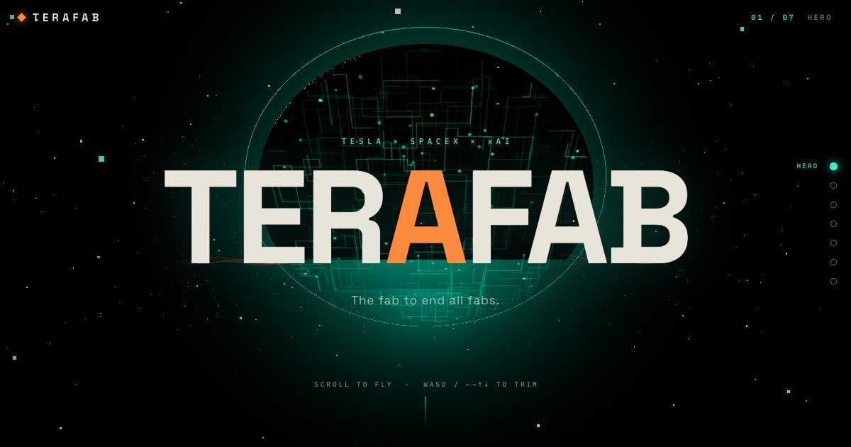 Screenshot of the Terafab demo