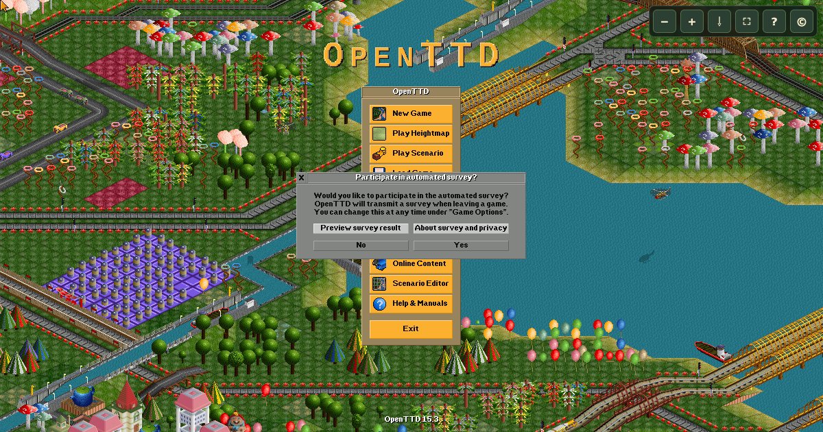 Screenshot of the Transport Tycoon demo