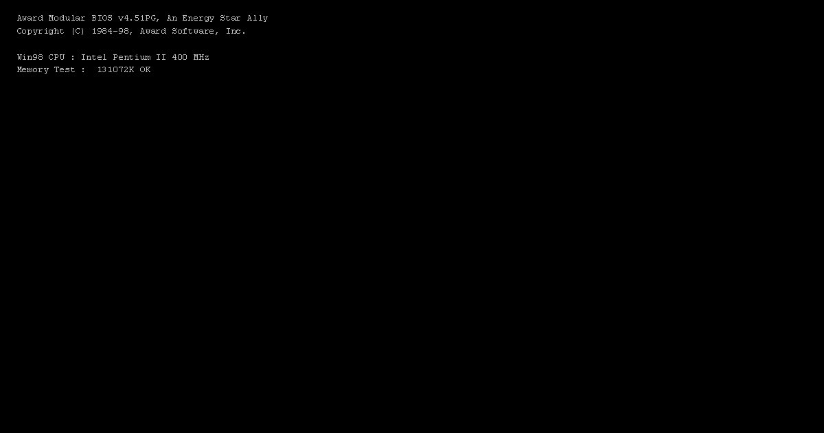 Screenshot of the Windows 98 demo
